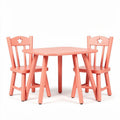 Kids' table and chairs set in mint green wood for indoor play 80 x 60 x 70cm